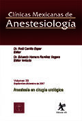 IBD - CLINICAS MEXICANAS DE ANESTESIOLOGIA. ANESTESIA EN CIRUGIA UROLOGICA / VOL. 33