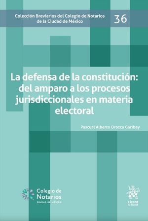 La defensa de la constitución: el amparo a los procesos jurisdiccionales en materia electoral Breviario 36