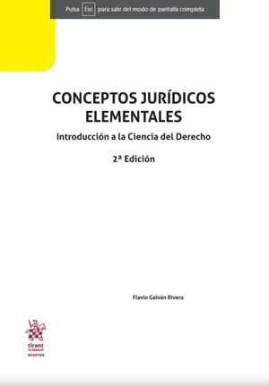 Conceptos Jurídicos Elementales. Introducción a la Ciencia del Derecho / 2 ed.