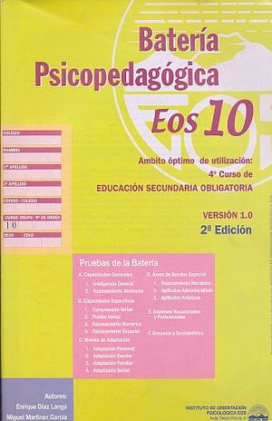 BATERIAS PSICOPEDAGOGICAS EOS CUARTO CURSO DE EDUCACION SECUNDARIA
