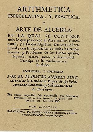 Aritmética expeculativa y práctica y arte de Álgebra