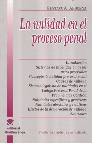 NULIDAD EN EL PROCESO PENAL, LA / 2 ED.