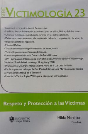 VICTIMOLOGÃA 23 respeto y protecciÃ³n a las vÃ­ctimas