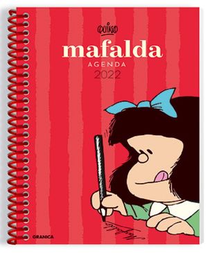 Agenda Mafalda 2022 anillada (Color rojo)