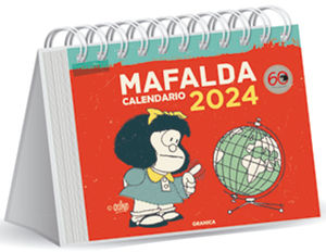 Calendario de escritorio Mafalda 2024 (color rojo)