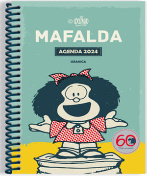 Agenda 2024 Mafalda Módulos Turquesa (Anillada)