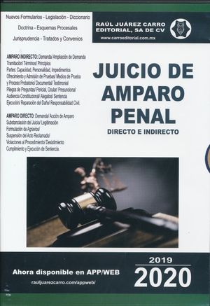 Juicio de amparo penal directo e indirecto 2020 (CD ROM)