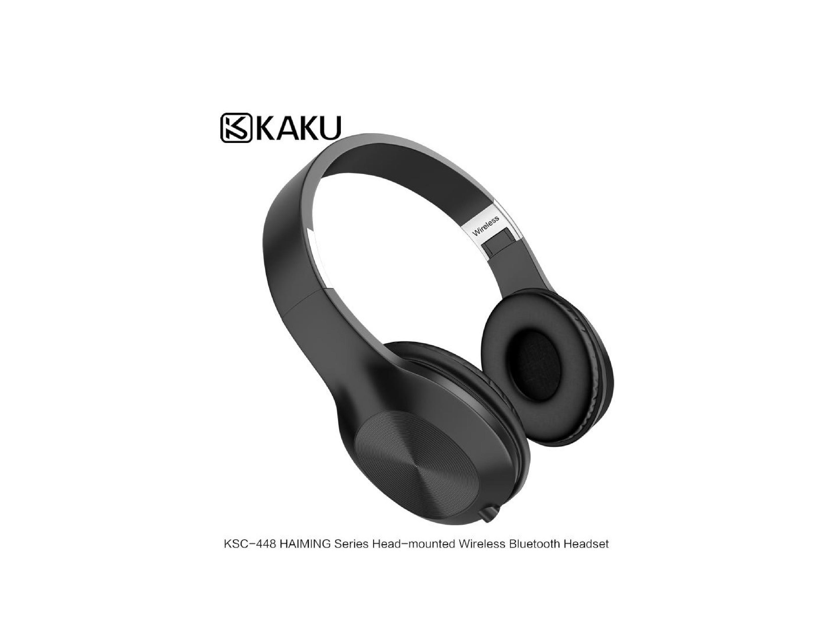 Audífonos Inalámbricos Bluetooth V5.0 Diadema Kaku LSC-448 Negro.  Audífonos. Librería El Sótano