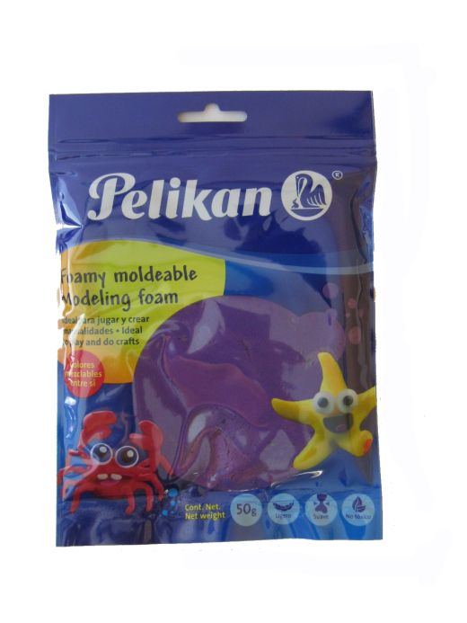 Foamy Moldeable Pelikan 50g Morado, Manualidades