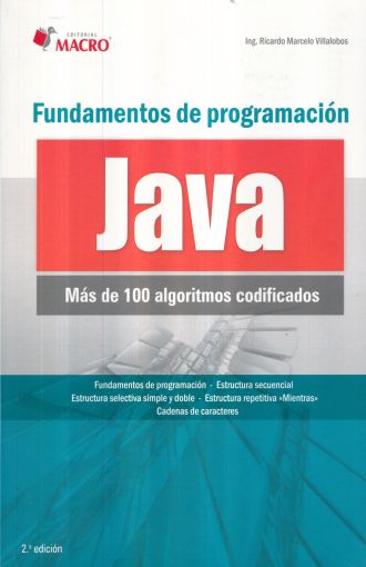 Casarse Testificar táctica Fundamentos de programación Java. VILLALOBOS RICARDO MARCELO. Libro en  papel. 9786123042387 Librería El Sótano