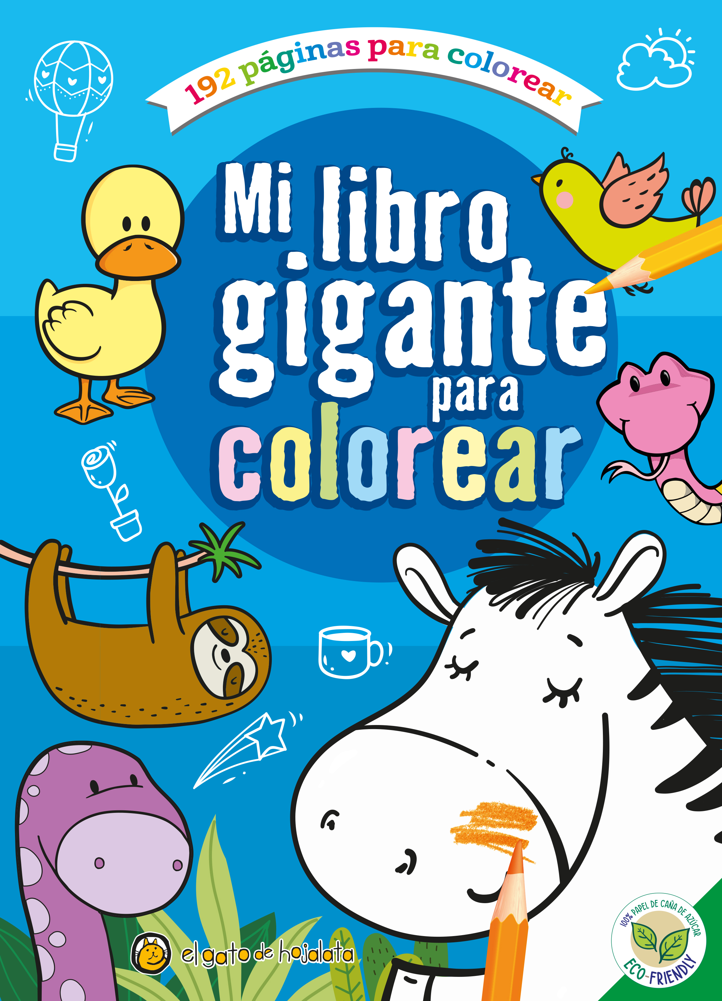 Mi primer libro para colorear con animales 1 año : Páginas para