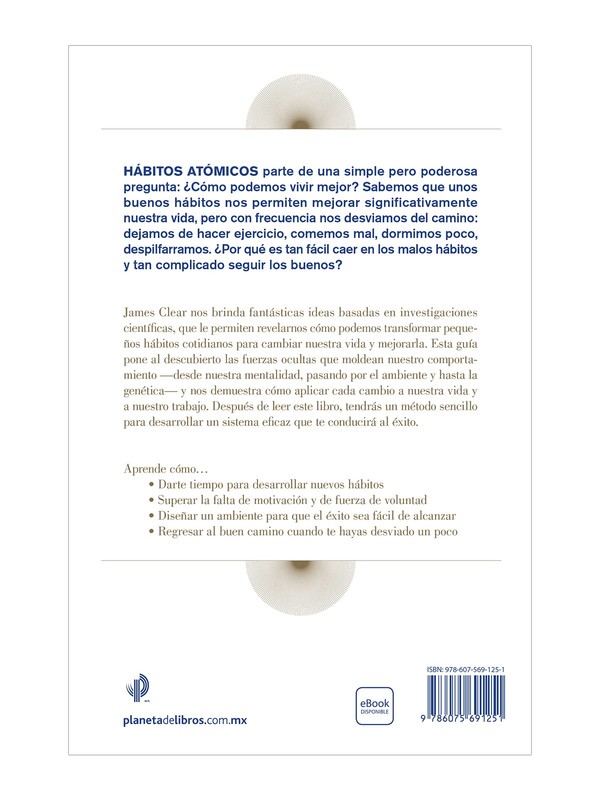 Hábitos atómicos. CLEAR JAMES. Libro en papel. 9786077476719 Librería El  Sótano