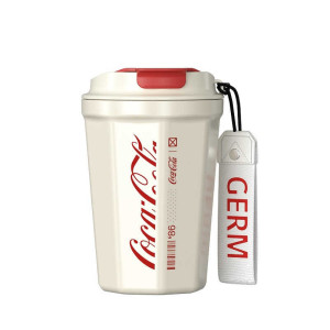 Vaso Para Café / Edición Coca Cola Germ / Color Blanco (390 Ml. / 13 Oz.)
