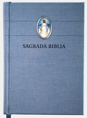 Biblia Católica En Español Color Azul Con Virgen Milagrosa En La Cubierta / Pd.