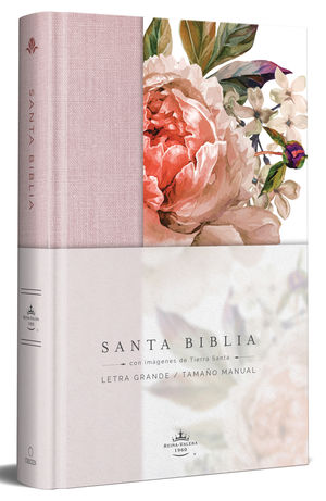 Biblia Reina Valera 1960 / Pd. (letra Grande - Tela Rosada Con Flores, Tamaño Manual)